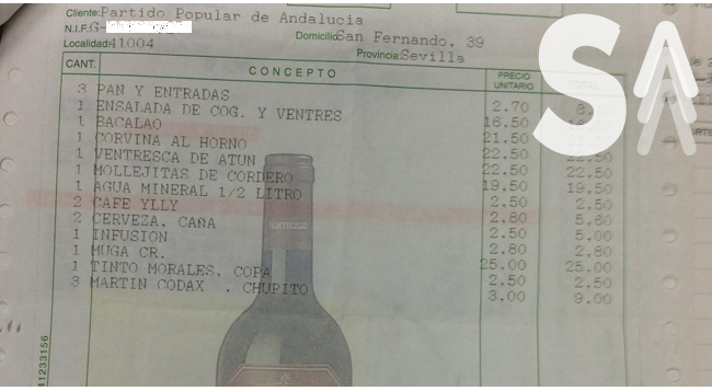 Sevilla Actualidad ha tenido acceso a la factura del PP Andaluz fechada en junio de 2008 y abonada por el Ayuntamiento de Tomares / Sevilla Actualidad