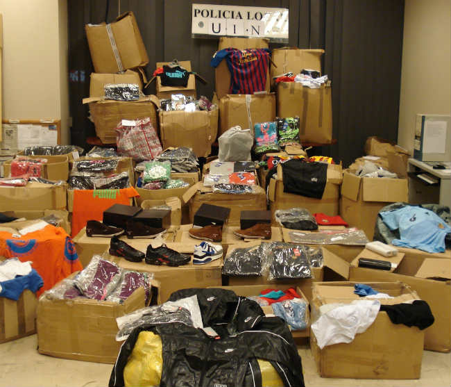 prendas falsificadas