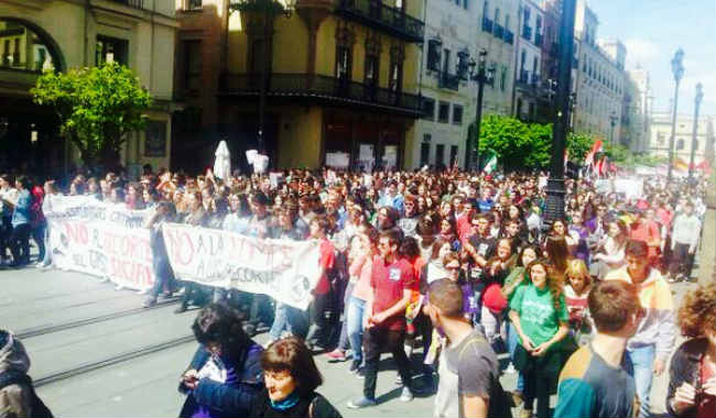 huelga estudiantes sevilla 27m
