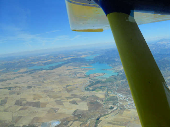 Los incendios andaluces son controlados desde el cielo