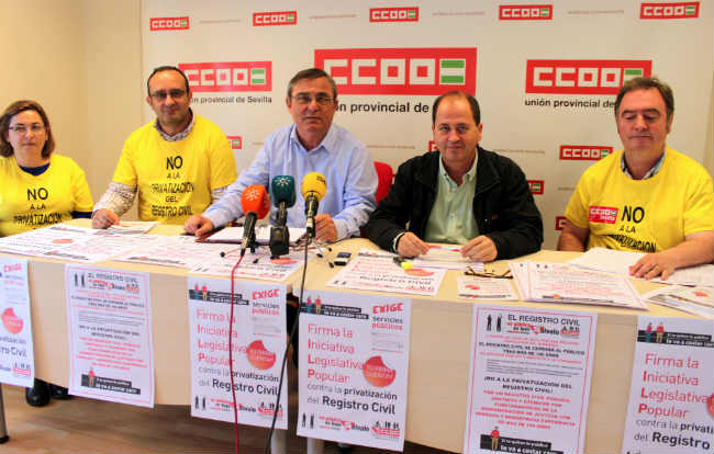 Rueda de prensa de CCOO de Sevilla