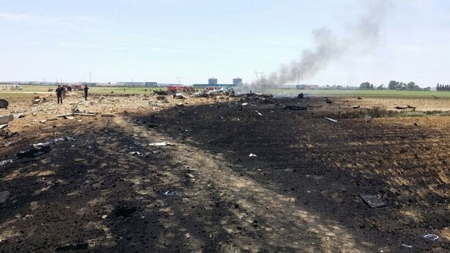 Restos accidente A400M / SA