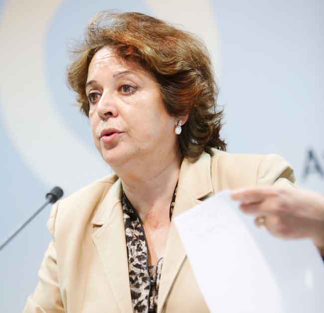 Carmen Castreño esta mañana en rueda de prensa durante la presentación/ SA