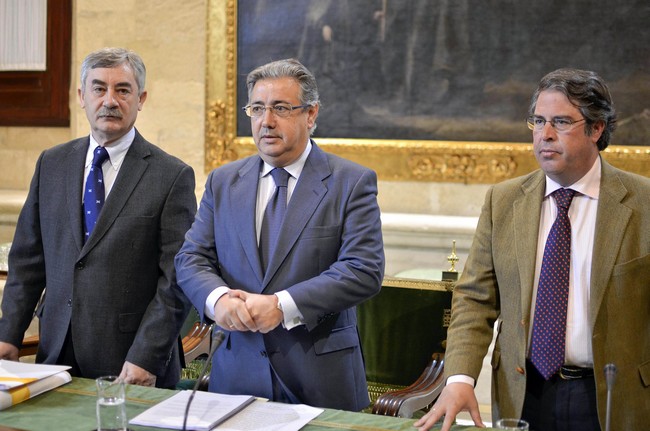 juan-ignacio-zoido-alcalde-demetrio-cabello-movilidad-gregorio-serrano-fiestas-mayores-dispositivo-feria-2013