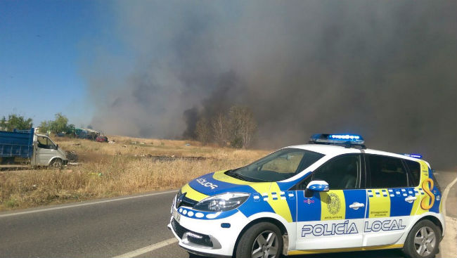 policia torreblanca incendio