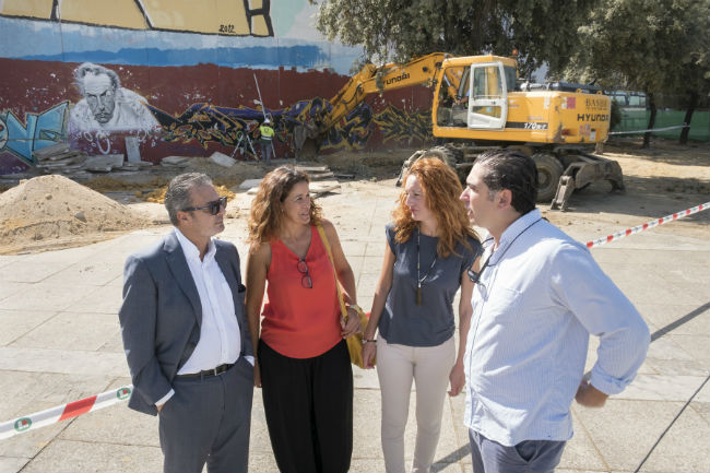 Foto obras pasarela peatonal