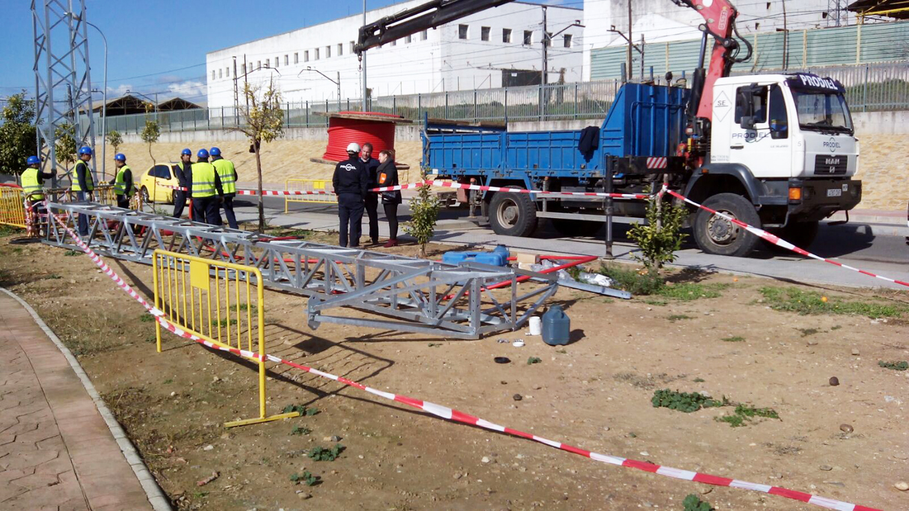 Lineas de alta tensión Lora del Rio