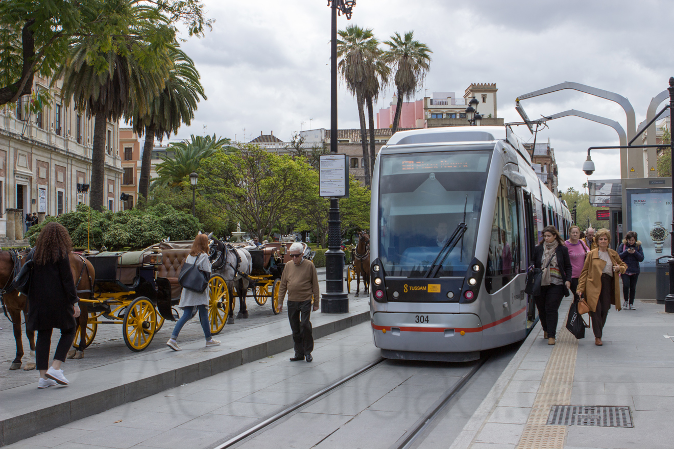 Tranvía en la Avenida de la Constitución