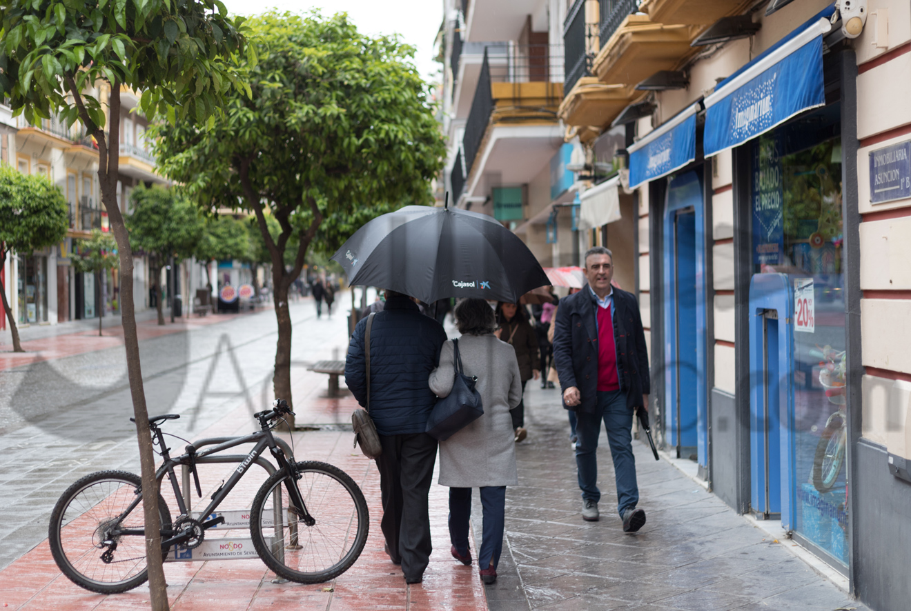 Día de lluvia en Sevilla