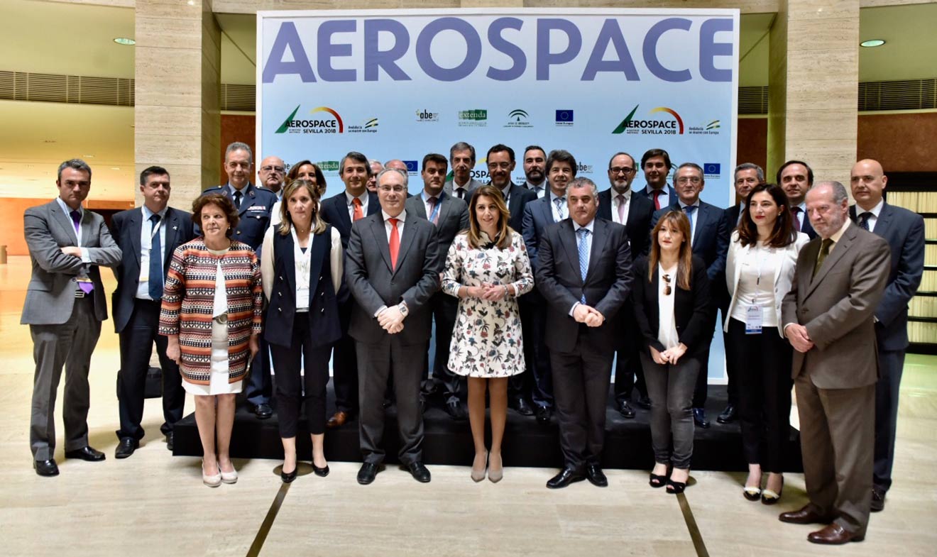 Inauguración del congreso aeroespacial ADM en Fibes /Junta