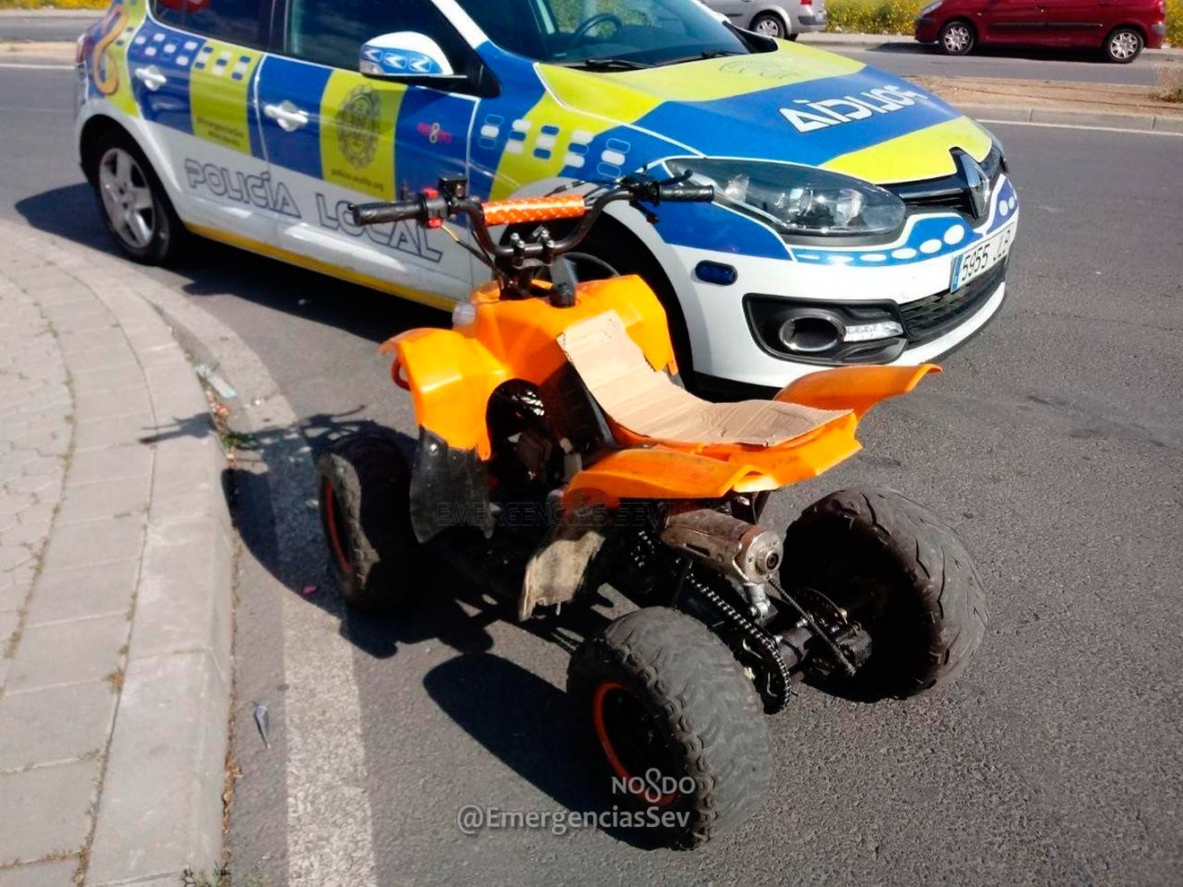 El quad utilizado por el menor /@EmergenciasSev