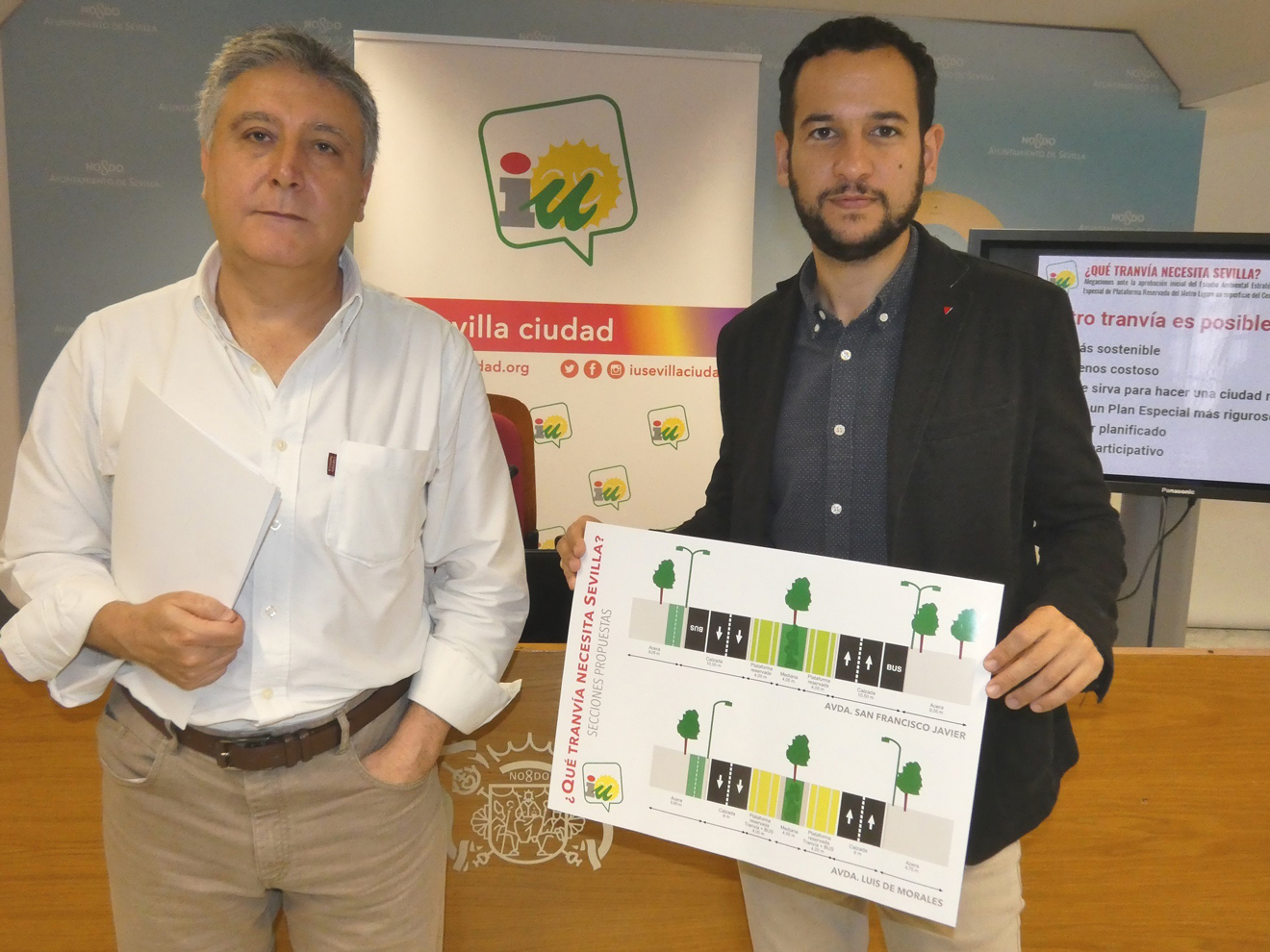 Presentación de las alegaciones al tranvía /IU