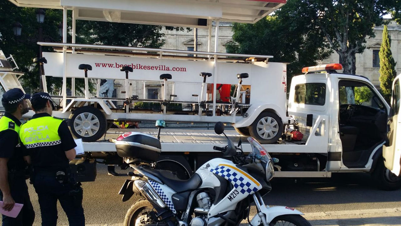 Beerbike inmovilizado /Ayto. Sevilla