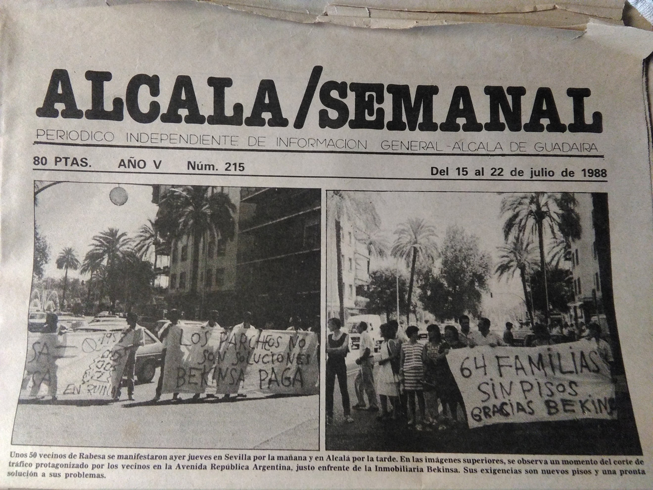 Portada periódico Alcalá /Lucre Romero