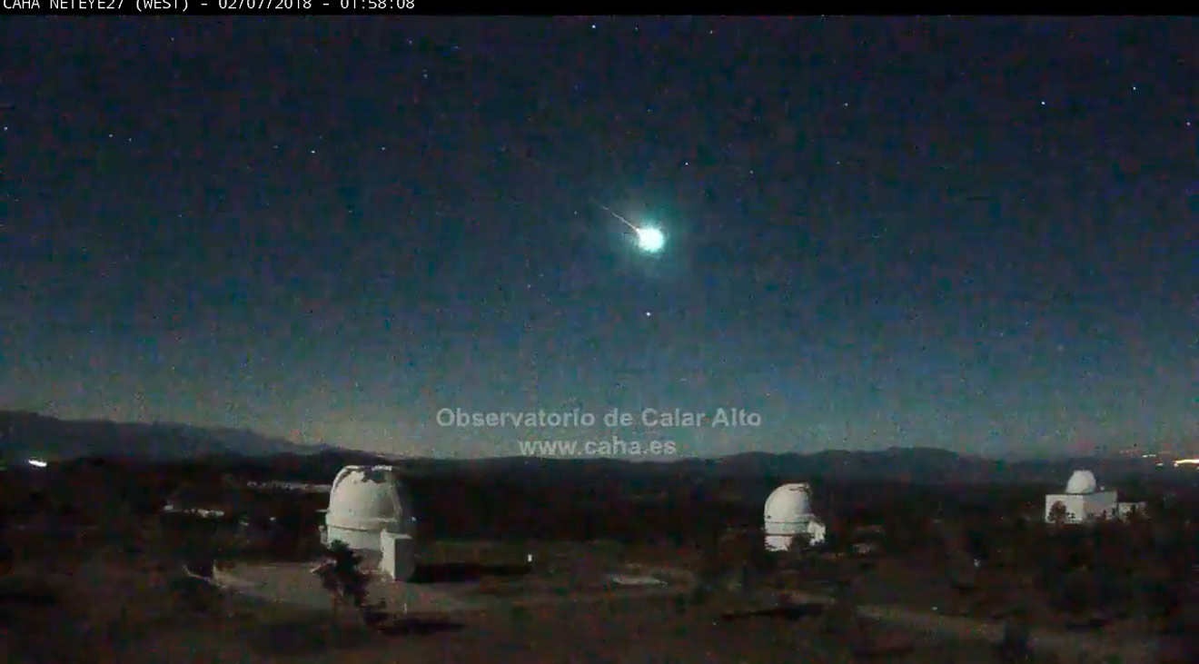 Meteoro captado por el Observatorio de Calar Alto /Calar Alto