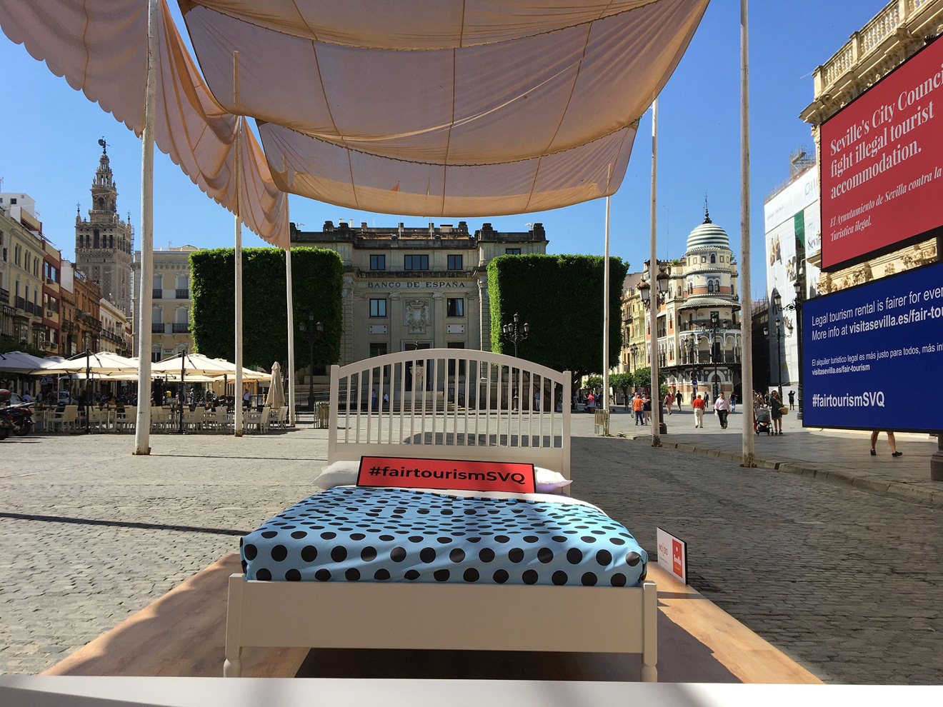 Campaña de sensibilización contra los pisos turísticos ilegales /Ayto. Sevilla