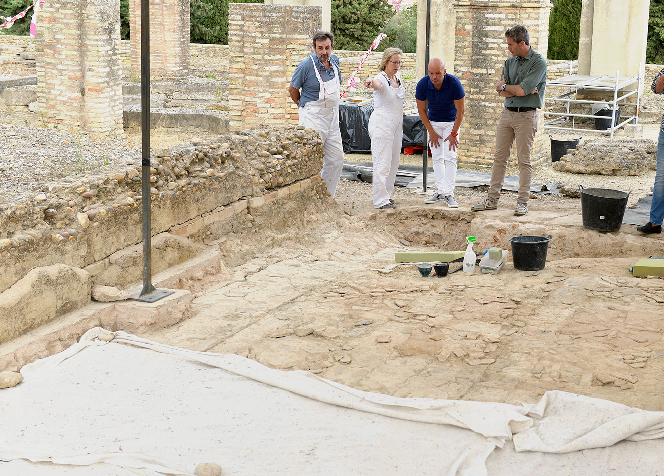 Restauración mosaico de Exedra /Junta