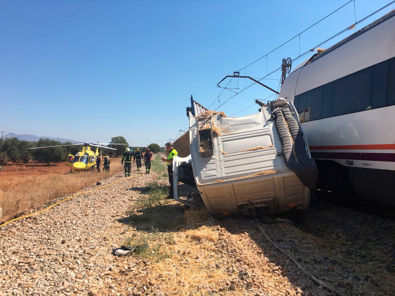 Estado del camión tras el accidente /Cedida