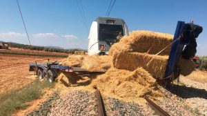 Estado del camión tras el accidente /Cedida