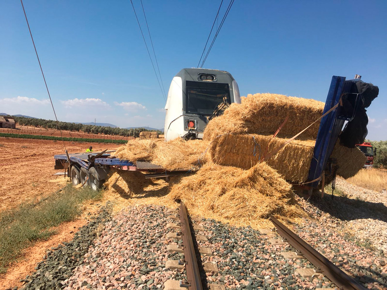 Estado del camión tras el accidente /Cedida