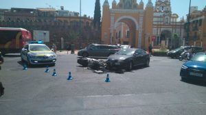 Motorista lesionado /@EmergenciasSev