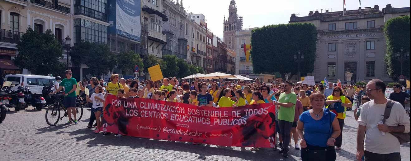 Otra de las concentraciones de Escuelas de Calor /Escuelas de Calor