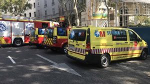 Servicios sanitarios deplazados a la zona del Hotel Ritz /@Emergencias Marid