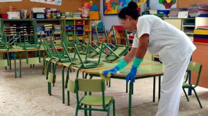 Un aula de un colegio de Sevilla / Archivo SA