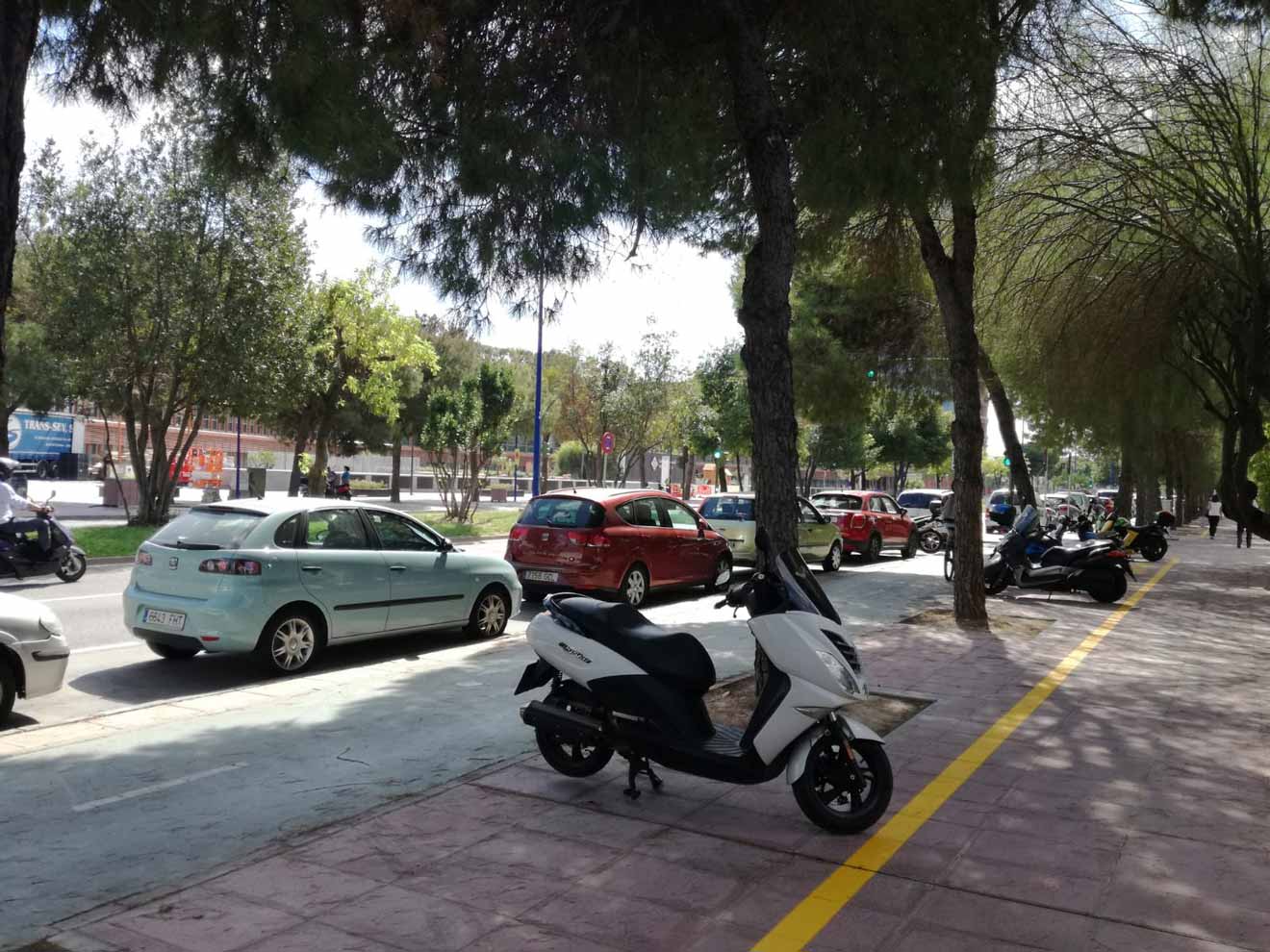 Nuevas plazas de aparcamientos para motos /Ayto. Sevilla