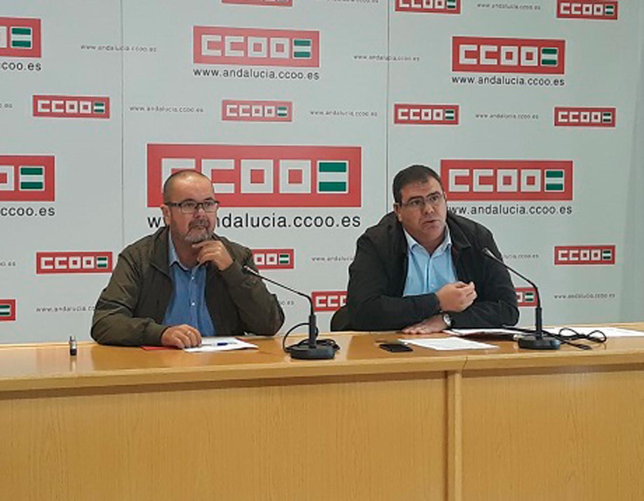 Representantes durante el comunicado / CCOO