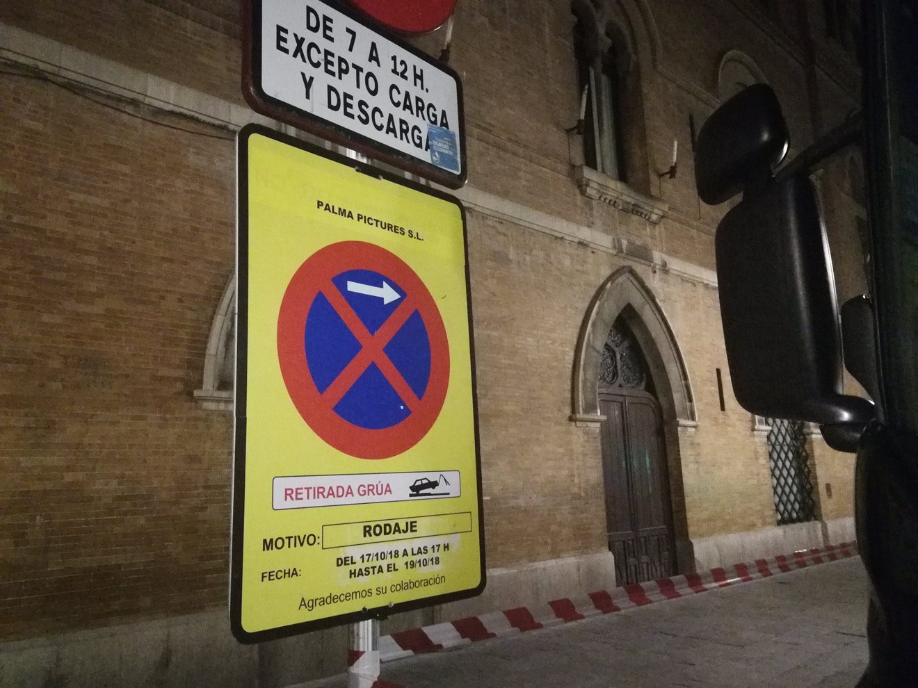 Aviso del Ayuntamiento por el rodaje / MR