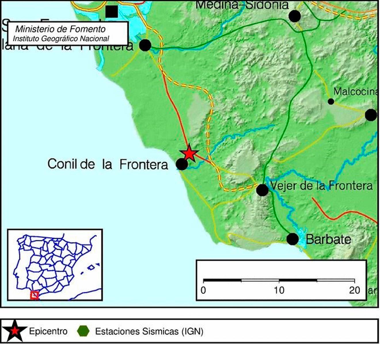 Localización del terremoto /ING