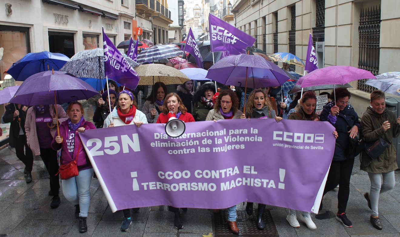 Imagen de manifestaciones contra la la violencia contra la mujer en Sevilla de 2019/ SA