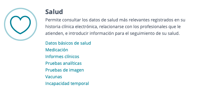 Página de Salud de Andallucía