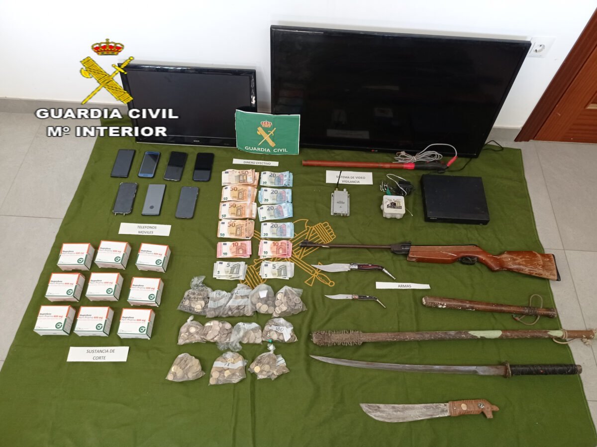 incautación armas y droga