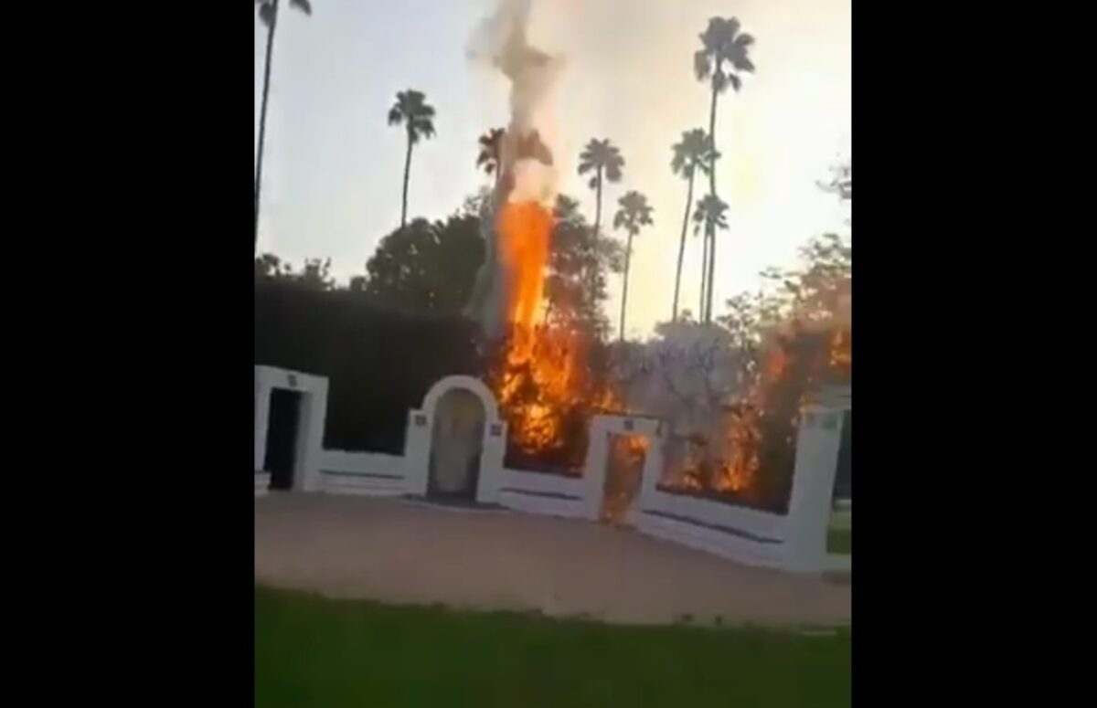 Incendio en la Glorieta de Ofelia Nieto / RRSS