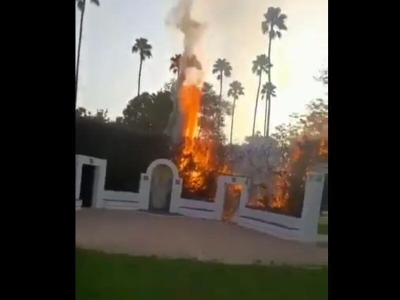 Incendio en la Glorieta de Ofelia Nieto / RRSS