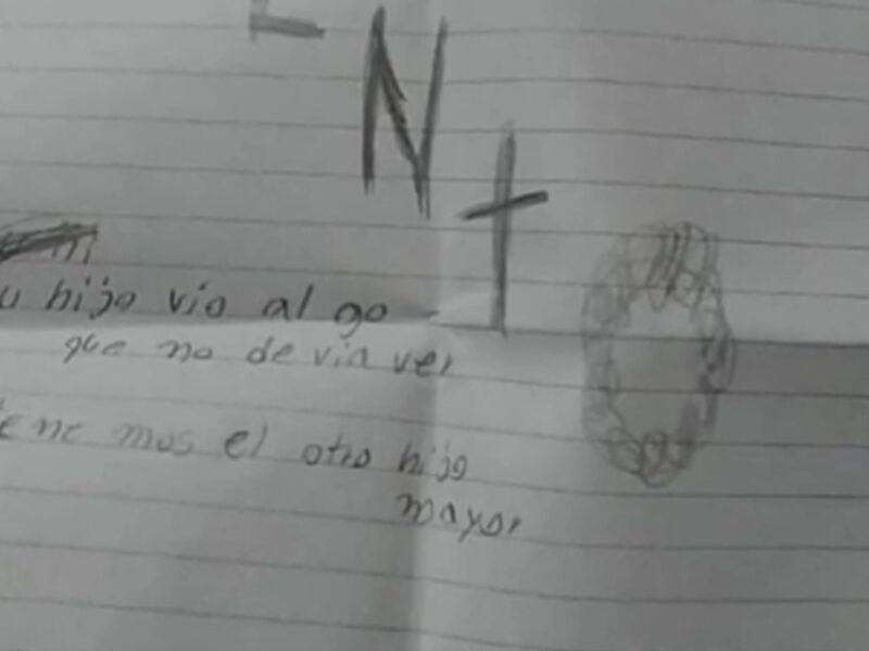 Imagen de la nota encontrada junto al cadaver / ABC Paraguay