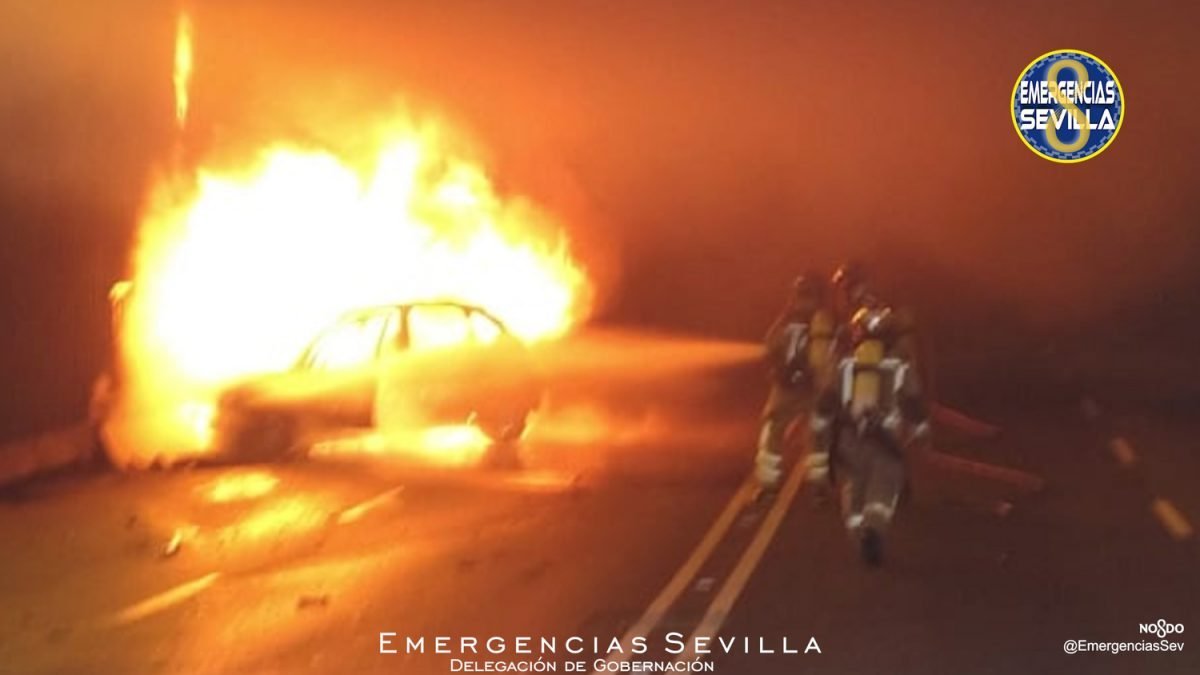 El coche resultó calcinado por completo tras el incendio / ES