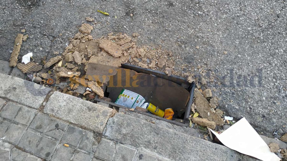 Alcantarilla sin hierros