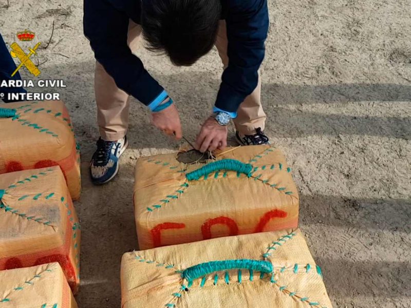 Alijos de hachís incautados en la Operación Limonero