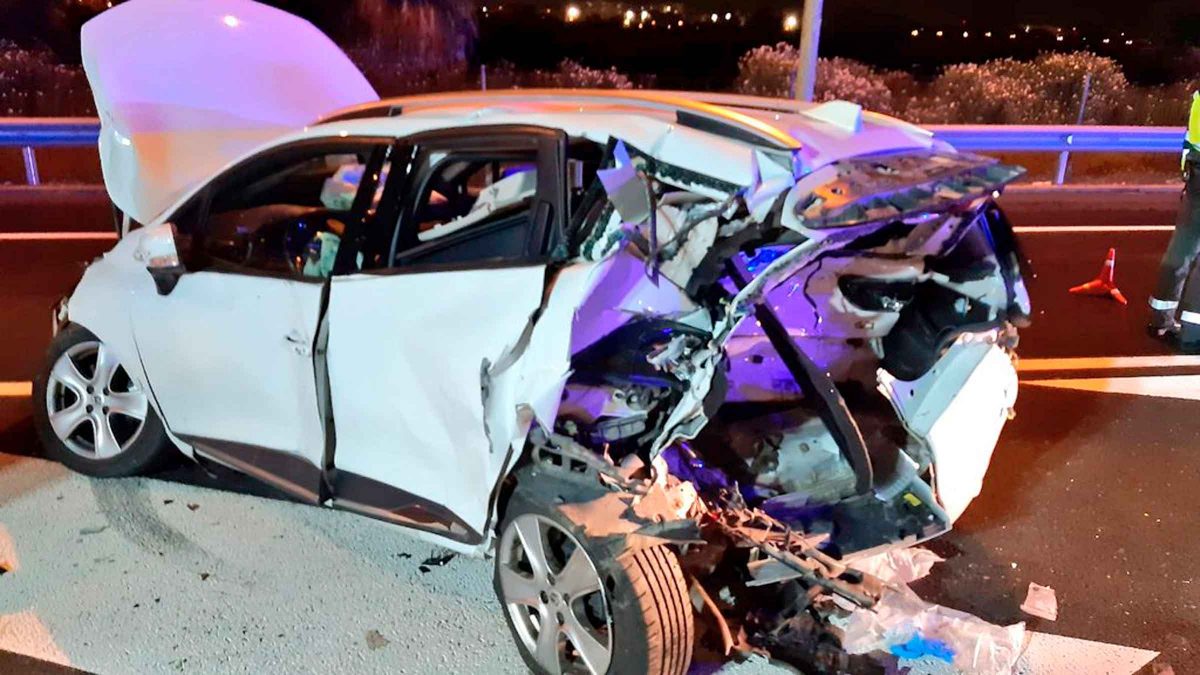 Imagen del accidente de la SE-30 la altura de Camas / SA