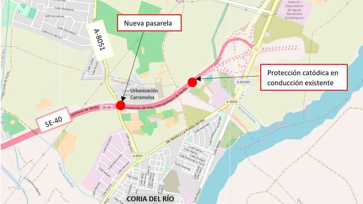 Imagen de la pasarela SE-40 / AD