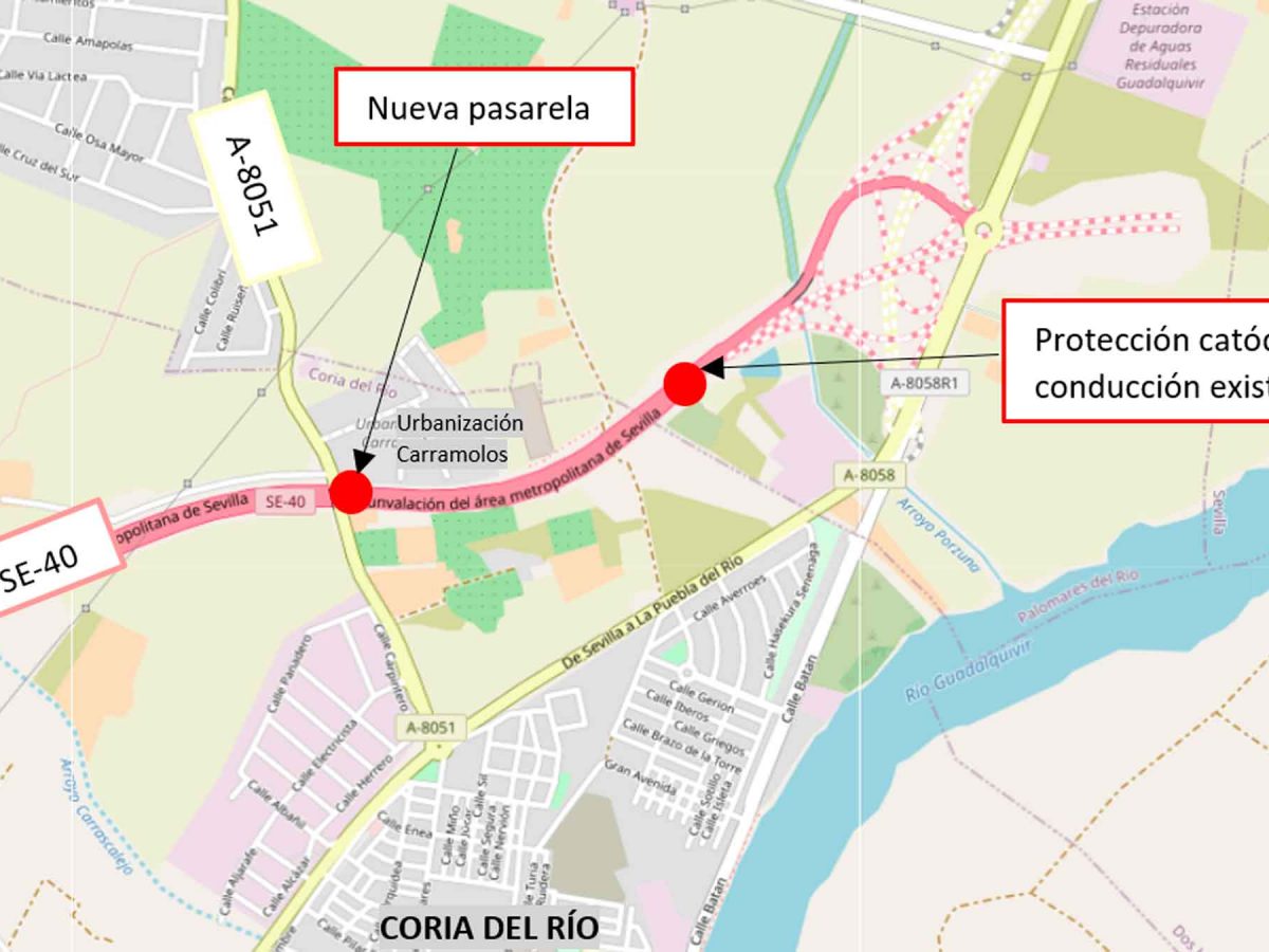 Imagen de la pasarela SE-40 / AD