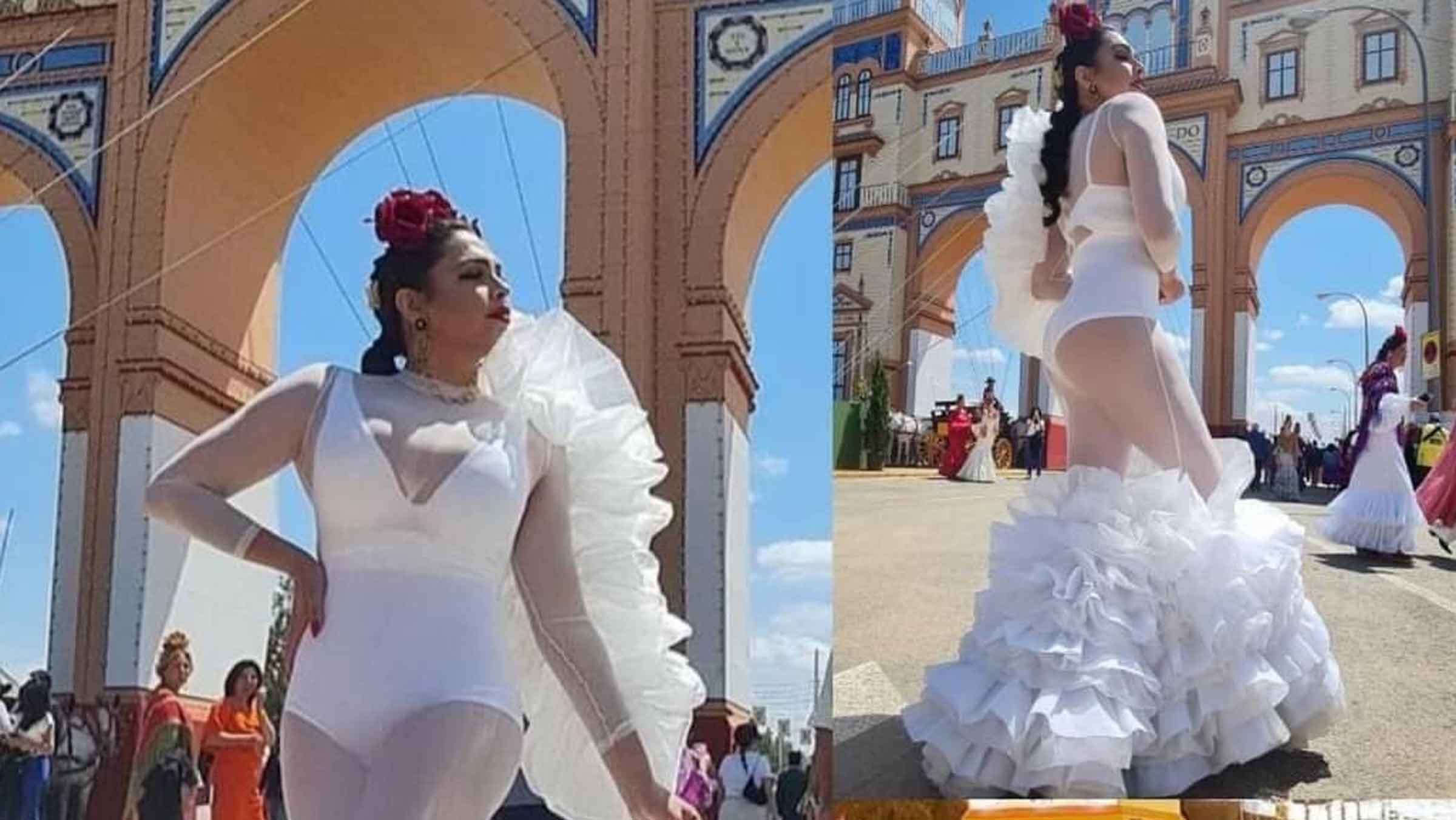 Los trajes flamenca con transparencias a Feria