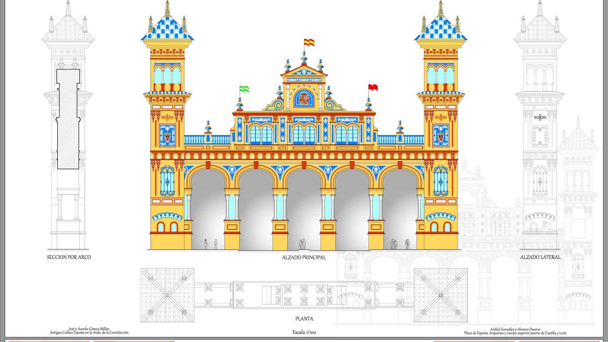 Recreación de la portada de la feria.