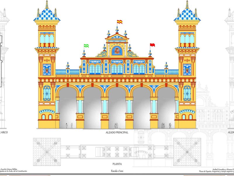 Recreación de la portada de la feria.