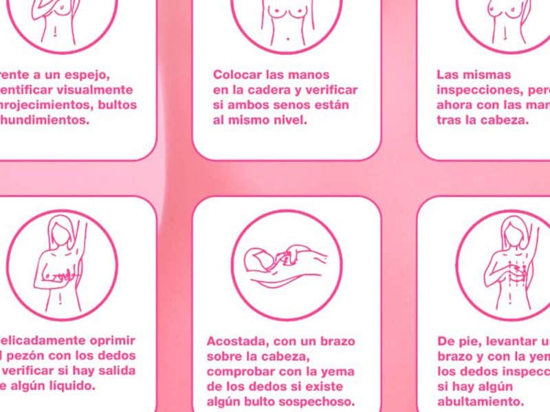 Cartel sobre cómo detectar el cáncer de mama / SA