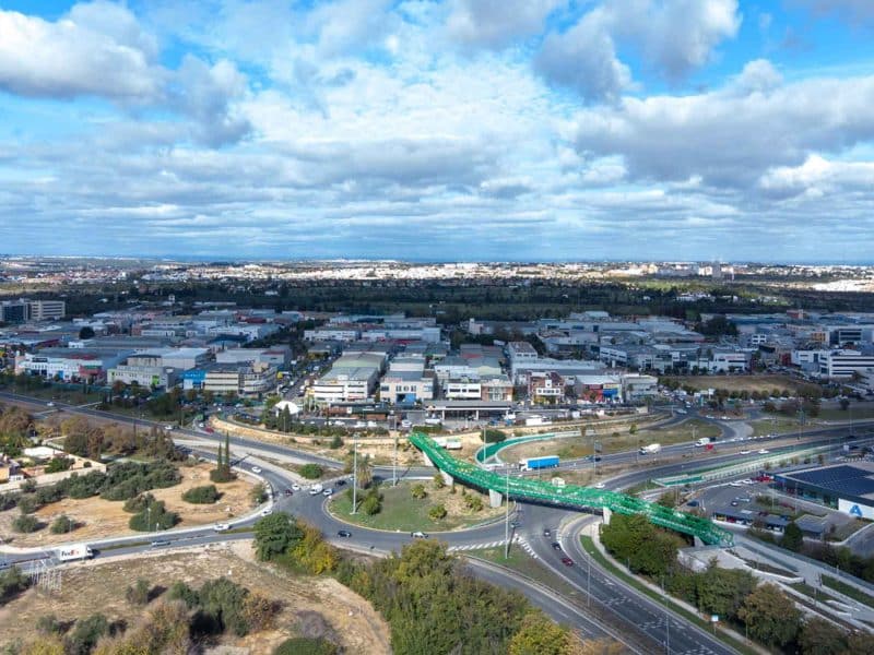 Imagen del carril bici en Mairena del Aljarafe / AD