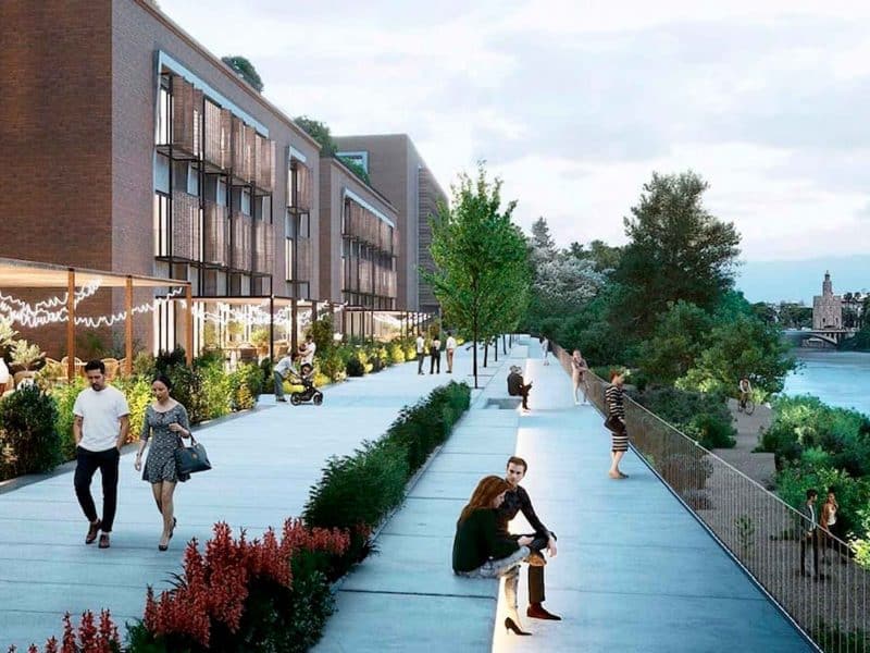 Recreación de la remodelación de la Fábrica de Tabacos / SA